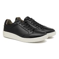 Sapatenis Casual Munique em Couro - Preto E L