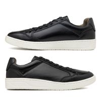 Sapatenis Casual Munique em Couro - Preto E L