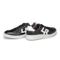 Sapatenis Casual Munique LR em Couro - Preto + Brinde Porta Cartão