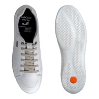 Sapatenis Laroche Caym em Couro - Off White E L