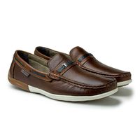 Mocassim Masculino Niteroi em Couro - Chocolate