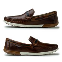 Mocassim Masculino Niteroi em Couro - Chocolate