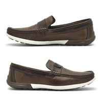 Mocassim Masculino Niteroi em Couro - Chocolate