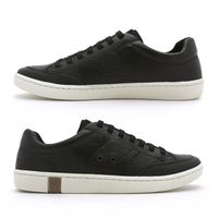 Sapatenis Casual em Couro Masculino North - Preto/Whisky
