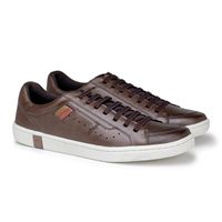 Sapatenis Casual em Couro Masculino North - Café