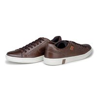 Sapatenis Casual em Couro Masculino North - Café