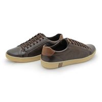 Sapatenis Casual em Couro Masculino North - Café