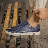 Sapatenis Casual em Couro Masculino North - Royal