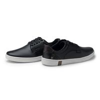 Sapatenis Casual em Couro Masculino North - Preto
