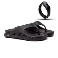 Chinelo Nuvem Cloud Dedo - Preto + Brinde Relógio Digital