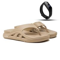 Chinelo Nuvem Cloud Dedo - Marfim + Brinde Relógio Digital