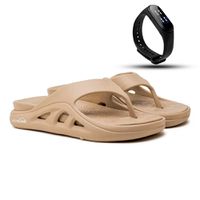 Chinelo Nuvem Cloud Dedo - Marfim + Brinde Relógio Digital