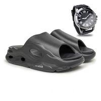 Chinelo Nuvem Masculino Laroche Cloud - Preto + Brinde Relógio