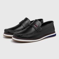 Mocassim Loafer Oasis em Couro - Preto