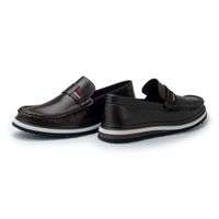 Mocassim Loafer Oasis em Couro - Café