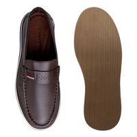 Mocassim Loafer Oasis em Couro - Café