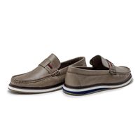 Mocassim Loafer Oasis em Couro - Cromo Café E L