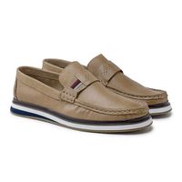 Mocassim Loafer Oasis em Couro - Cromo Palha E L