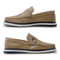 Mocassim Loafer Oasis em Couro - Cromo Palha E L