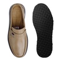 Mocassim Loafer Oasis em Couro - Cromo Palha E L