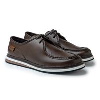 Mocassim Dockside Oasis em Couro - Café