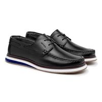Mocassim Docksider Masculino Laroche Oasis em Couro - Preto