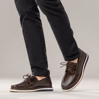 Mocassim Docksider Masculino Laroche Oasis em Couro - Café