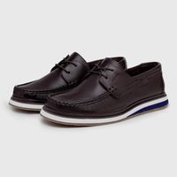 Mocassim Docksider Masculino Laroche Oasis em Couro - Café