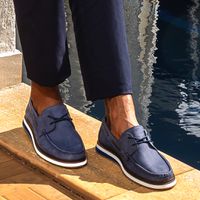 Mocassim Docksider Masculino Laroche Oasis em Couro - Marinho