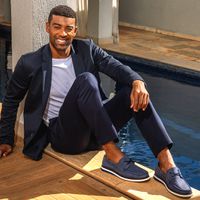 Mocassim Docksider Masculino Laroche Oasis em Couro - Marinho