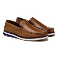 Mocassim Loafer Oasis em Couro - Conhaque E L