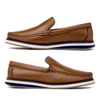Mocassim Loafer Oasis em Couro - Conhaque E L