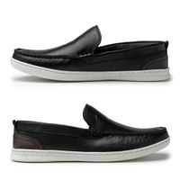 Mocassim Loafer Porto Masculino em Couro - Preto