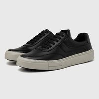 Sapatenis Casual Seul em Couro - Preto