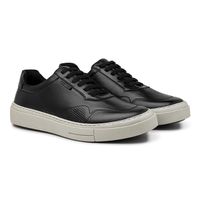 Sapatenis Casual Seul em Couro - Preto
