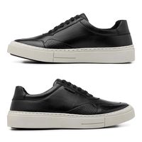 Sapatenis Casual Seul em Couro - Preto