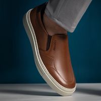 Slip On Casual Laroche Seul em Couro - Chocolate