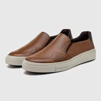 Slip On Casual Laroche Seul em Couro - Chocolate