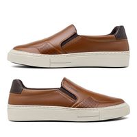 Slip On Casual Laroche Seul em Couro - Chocolate