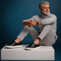 Slip On Casual Laroche Seul em Couro - Preto