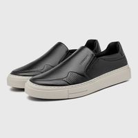 Slip On Casual Laroche Seul em Couro - Preto