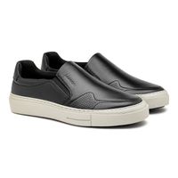 Slip On Casual Laroche Seul em Couro - Preto