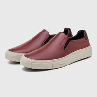 Slip On Casual Laroche Seul em Couro - Vinho E L