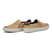 Slip On Casual Seul em Couro - Areia