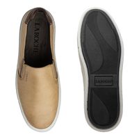Slip On Casual Seul em Couro - Areia