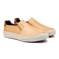 Slip On Casual Seul em Couro - Areia + Brinde Bag 30anos