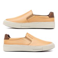 Slip On Casual Seul em Couro - Areia + Brinde Bag 30anos