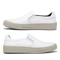Slip On Casual Seul em Couro - Branco + Brinde Bag 30anos