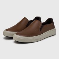 Slip On Casual Seul em Couro - Chocolate + Brinde Bag 30anos