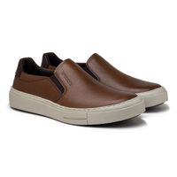 Slip On Casual Seul em Couro - Chocolate + Brinde Bag 30anos